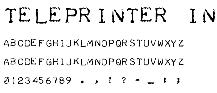Teleprinter Intalic font
